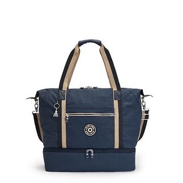 Torby Tote Kipling Art M Weekender Printed Niebieskie | PL 1775JP